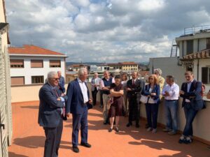 Una fase dell presentazione del rinnovato presidio medico di Villa Donatello in Viale Matteotti a Firenze