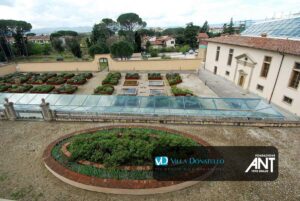 Il giardino di Villa Donatello visto dall'alto
